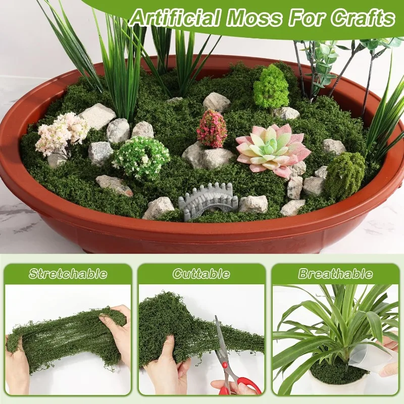 Eternal Life Moss Grass Artifi - Sphagnum Moss Dry ulasan dan harga