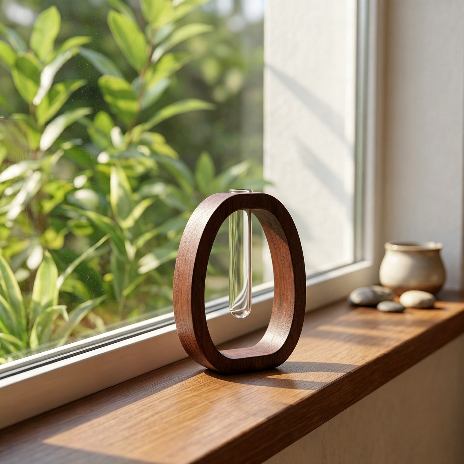 Wood Frame Glass Vase Rustic B - Propagation Station Vase ulasan dan harga